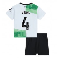 Fotbalové Dres Liverpool Virgil van Dijk #4 Dětské Venkovní 2023-24 Krátký Rukáv (+ trenýrky)